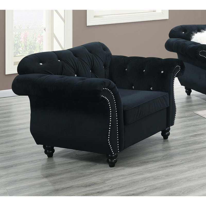 Fauteuil formel de luxe en velours 1Pc
