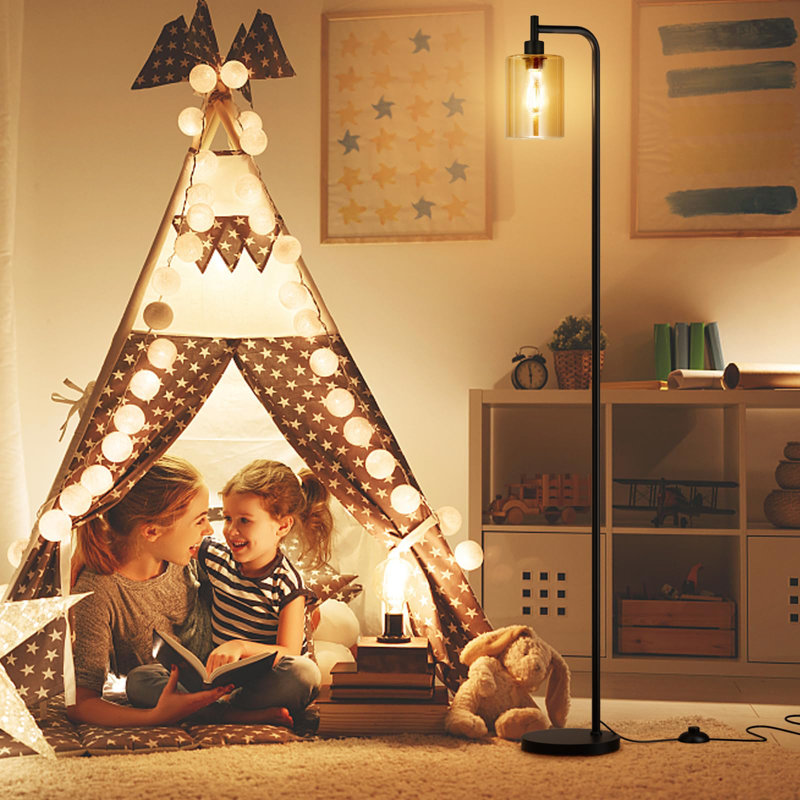 64.61'' Black Traditional Floor Lamp
