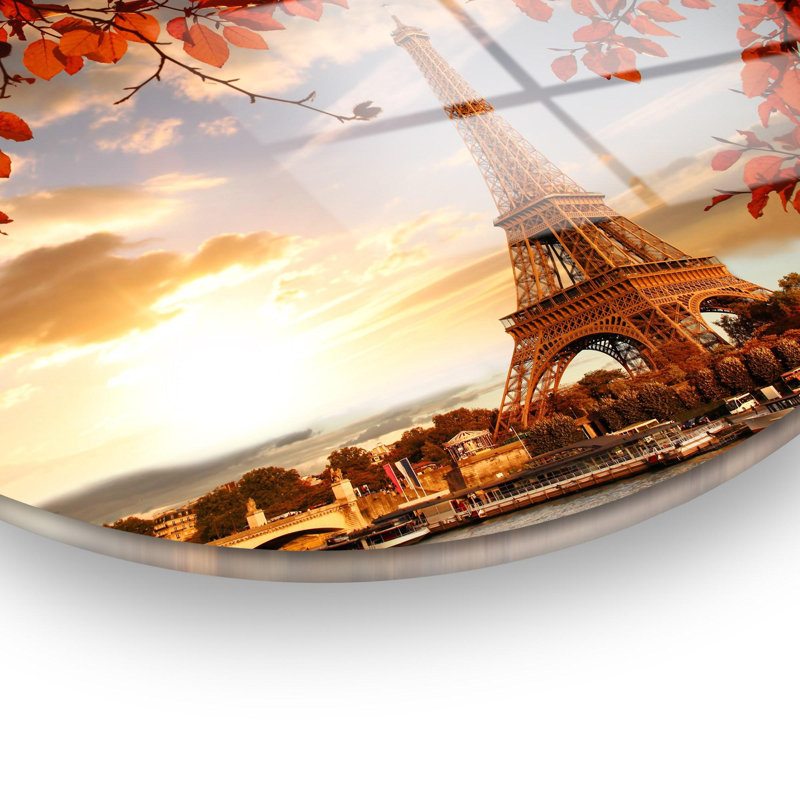 Stunning Decorative Tempered Glass Painting, 23.6 in Diameter | 100% Shatter-Resistant Tempered Glass, 0.16 in Thick | High-Resolution UV Print with Vibrant Colors, Easy to Clean | Perfect Wall Art for Home & Office