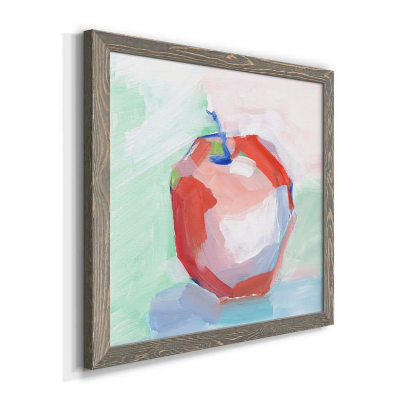 Art comestible I - art mural encadré sur toile, H 20 po x l 20 po x P 1,5 po, Cadre gris