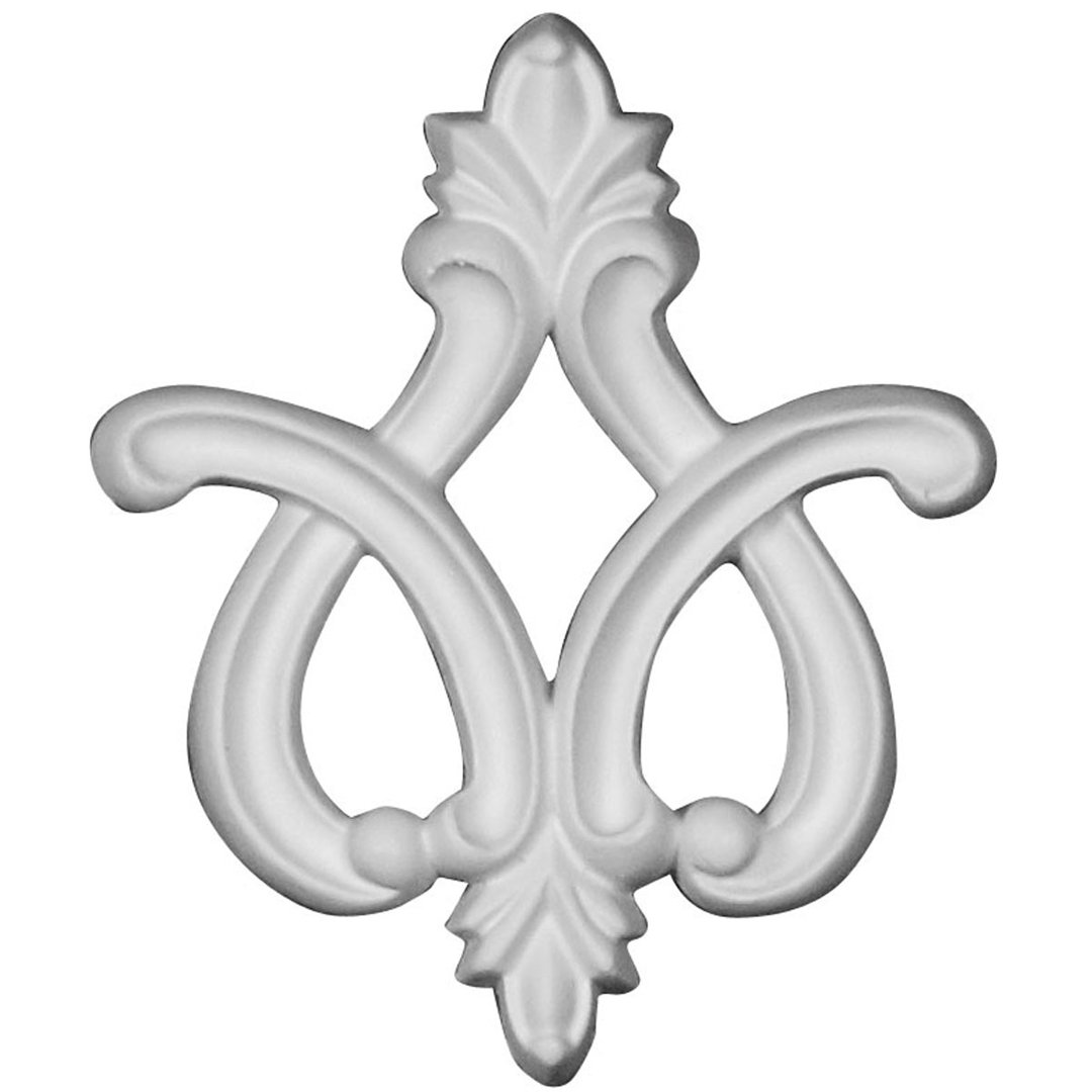 Fleur-de-lis 4.125'' H x 3.375'' W x 0.5'' D Urethane Onlay Ekena Millwork