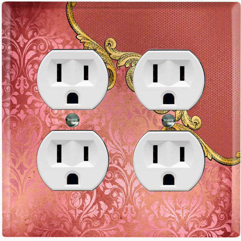Patterned 4 - Gang Toggle Light Switch Standard Wall Plate