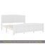 Très grand lit plateforme, lit plateforme en bois massif avec lattes de soutien et structure solide, aucun sommier nécessaire, blanc-804107855-804107842