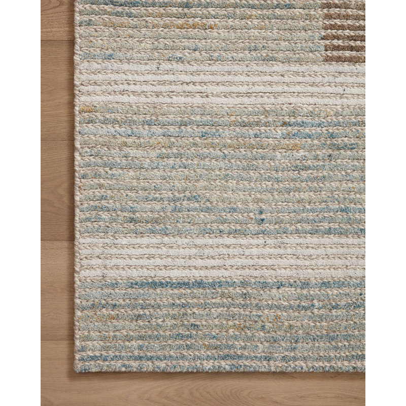 Tapis géométrique en laine touffeté à la main Breelee, Rectangle 11 pi 6 po x 15 pi