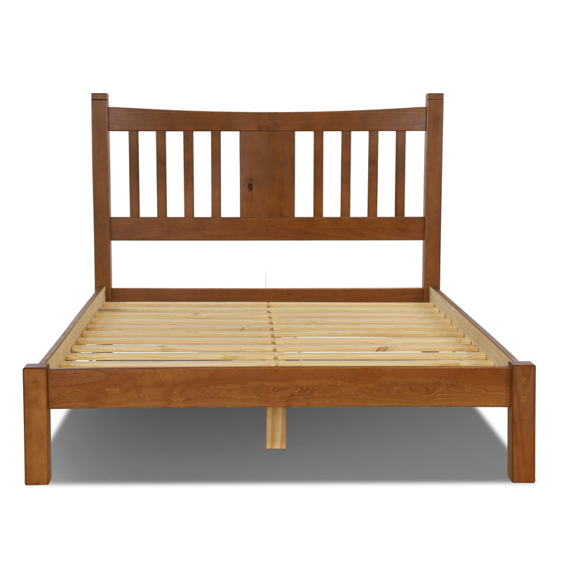 Shaker Solid Wood Slat Bed, Queen, Walnut