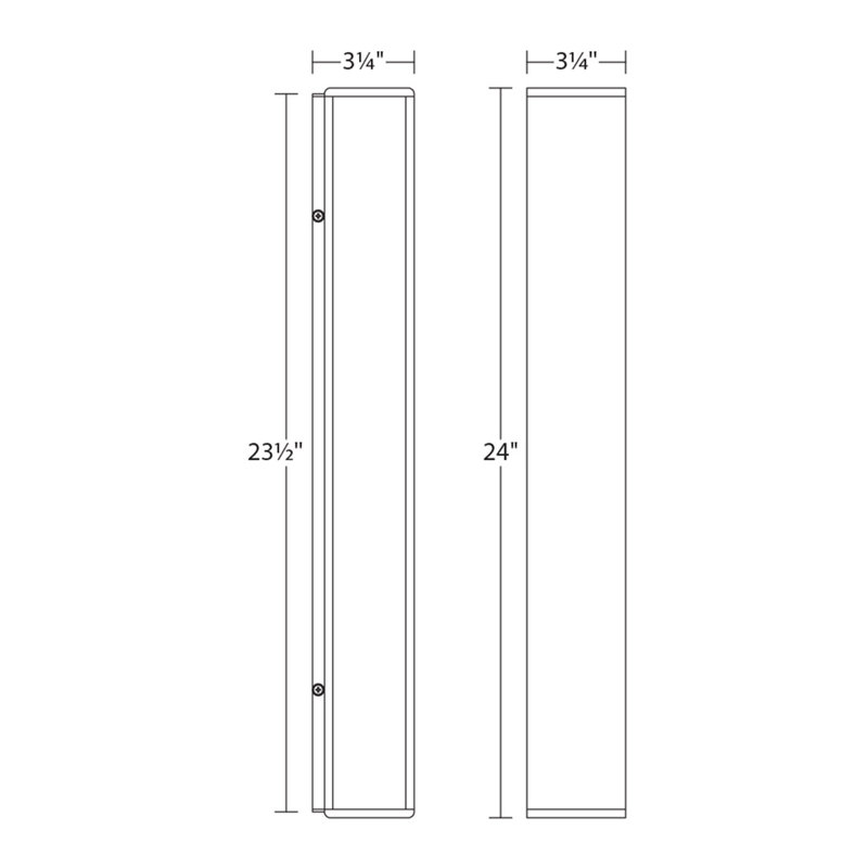 Inside-Out LED Flush Mounted Sconce, Textured Gray