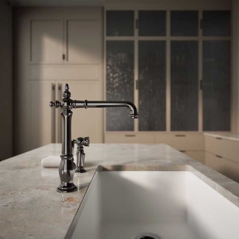 Artifacts® Single Handle Kitchen Sink Faucet with Accessories, Oil Rubbed Bronze