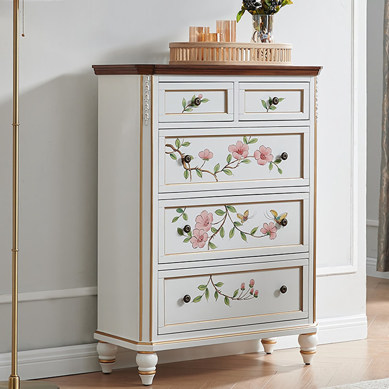 Simple Hand-Painted SolidWood Accent Chest