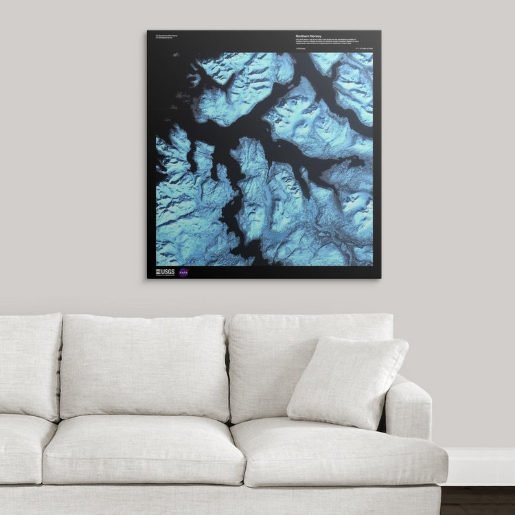 « northern norvège-usg earth », impression, H 36 po x l 34 po x P 1,5 po, Toile