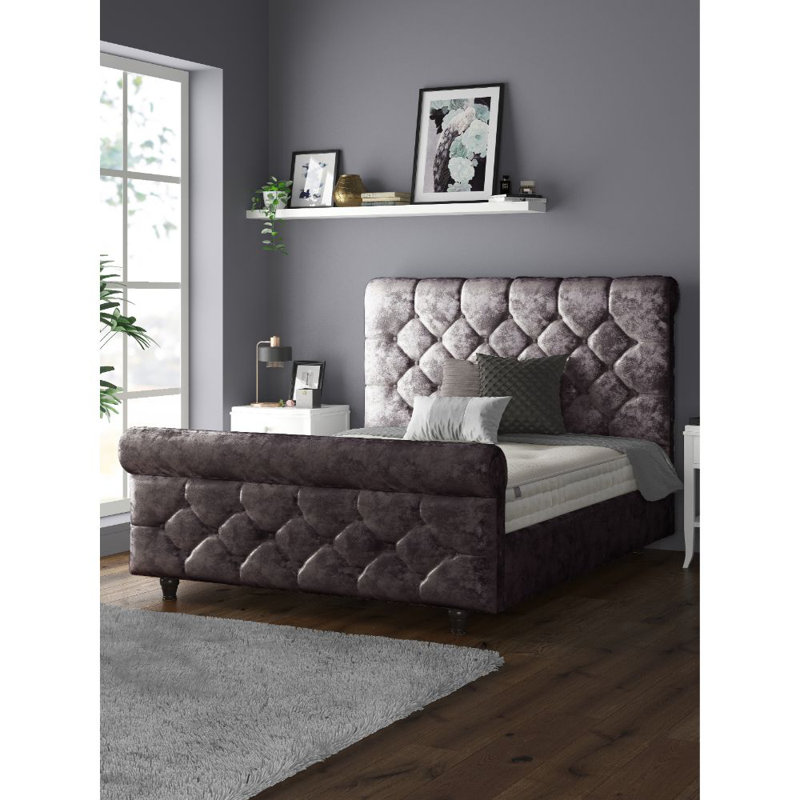 Bella Vista Upholstered Bed, Amethyst, Double (4'6)