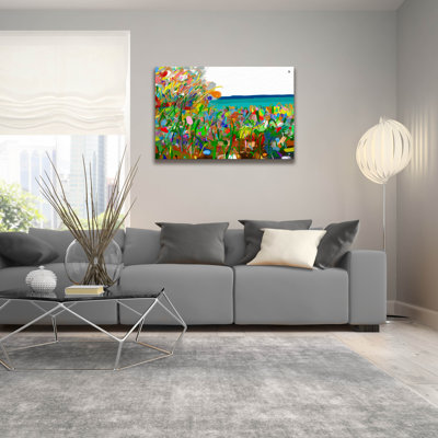 Art mural en verre Winston Porter «Méditerranée» par Cesare Bellassai