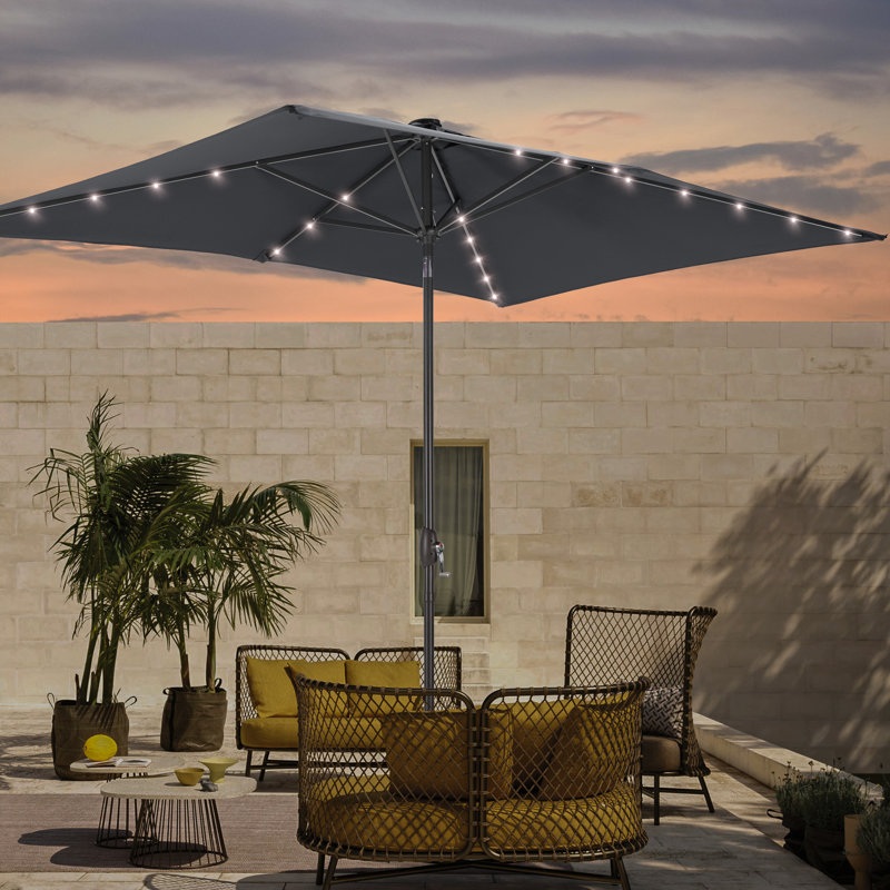Parasol de marché rectangulaire 108,2 po x 72,4 po Yvonne, Anthracite