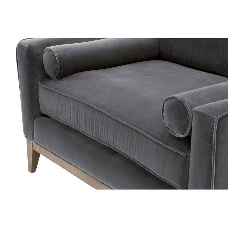 Romola Upholstered Armchair, Dark Dove Velvet