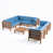 Teak Frame/Blue Cushion selected