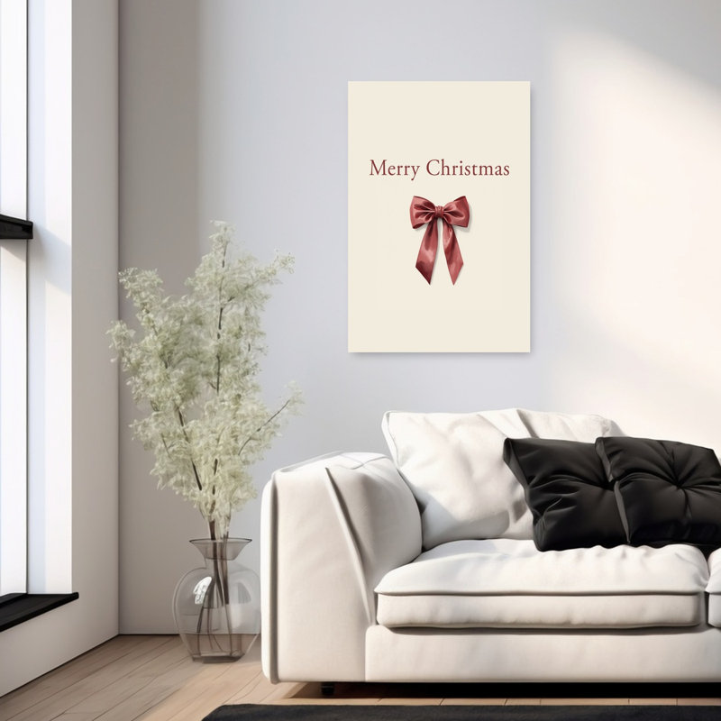 Merry Christmas Bow, 36" H x 24" W
