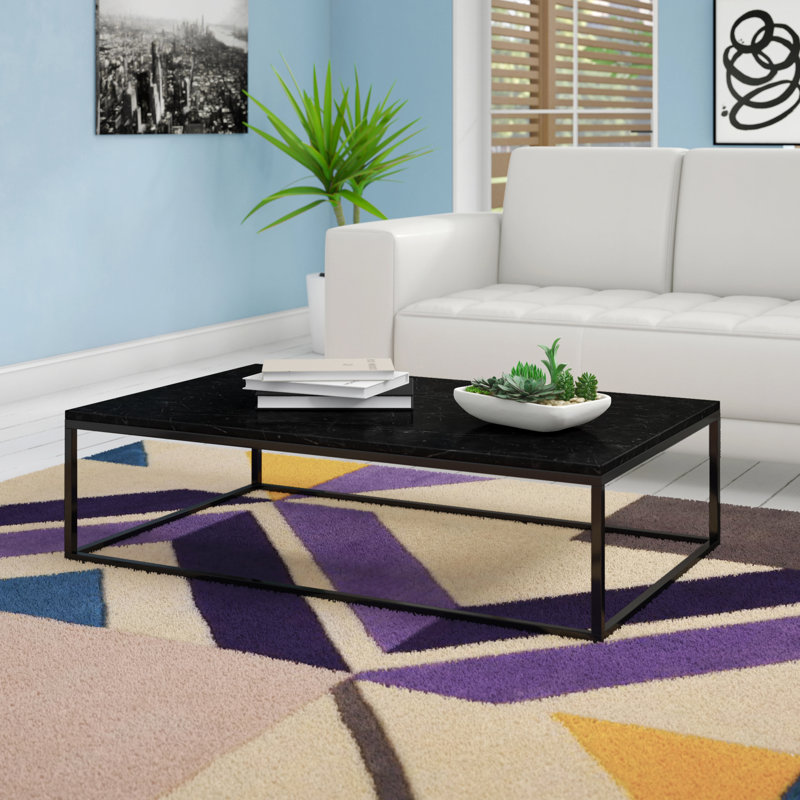 Frame Coffee Table, Black Steel