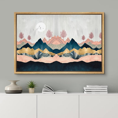 «Abstract Mountain Nature Scenery - Floater Frame», reproduction d'art sur toile
