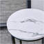 Table d'appoint moderne avec plateau en panneau de fibres à densité moyenne en faux marbre pour tout petit espace