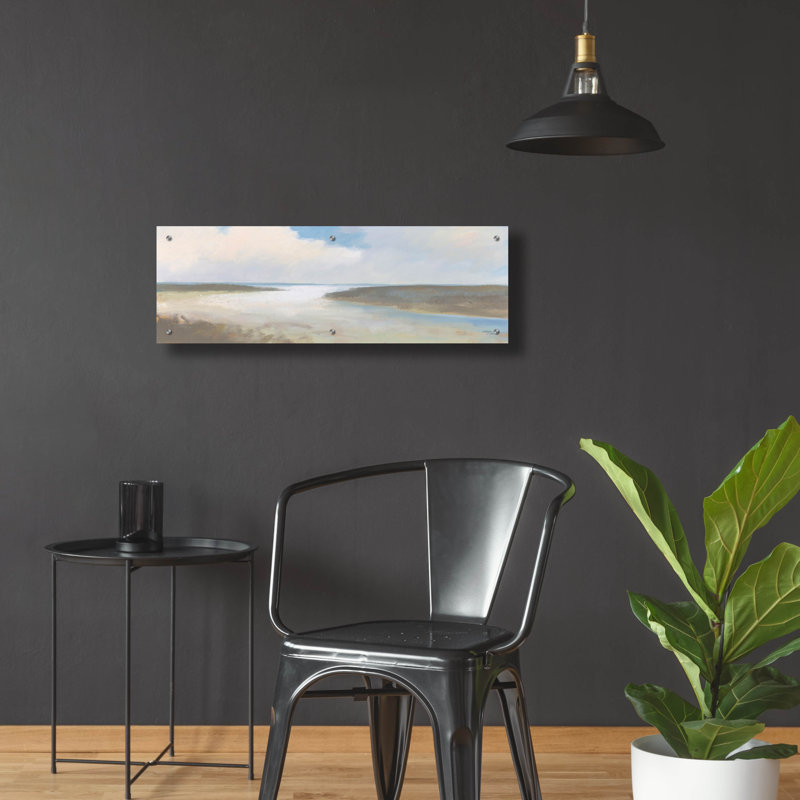 «Soft Shore» par Wellington Studio, art mural en verre acrylique, H 12 po x l 36 po
