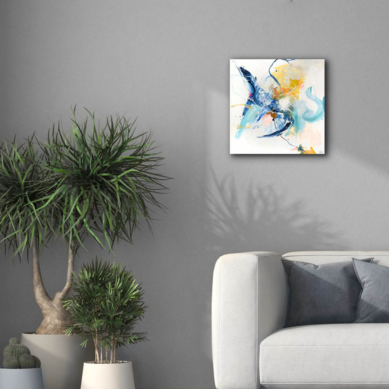  «Confidentiel bleu» par Design Fabrikken, art mural sur toile, 18 po x 18 po, H 18 po x l 18 po