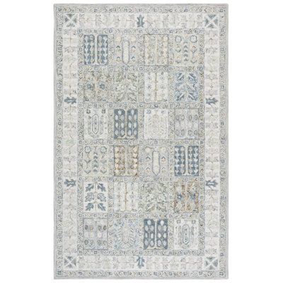 Metro Hand Tufted Wool, Cotton Geometric Indoor Rug