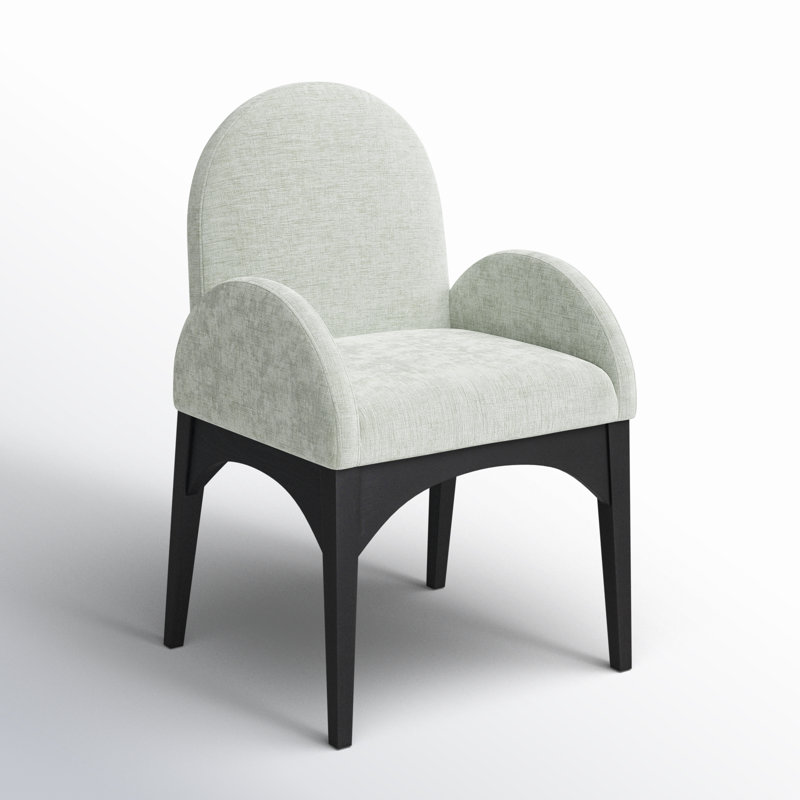 Fauteuil Waldorf, Chenille menthe, Noir, noir, noir, noir