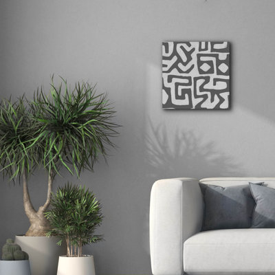  'Square Decorative Batik 6' by Alonzo Saunders Canvas Wall Art, 18" x 18"