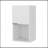 FM FURNITURE Wall-Mounted Bathroom Cabinet With Hidden Storage And Open Compartment, White