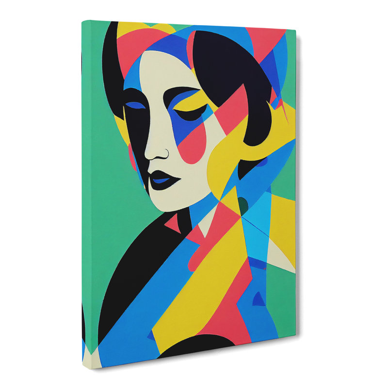CAN-V0523-2929X Woman Portrait Abstract - Wrapped Canvas Print, 50cm H x 35cm W x 3cm D