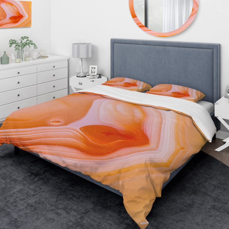 Ensemble de housse de couette minéral designart, Housse de couette très grand + 2 taies décoratives