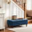 Faux Leather Ottoman Bench With Tufted Seat, Padded Upholstered Bench For Bedroom, Entryway, Dining Room-253473221
