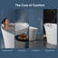 Baignoire de trempage autoportante ergonomique à surface solide, résine de pierre, trempage profond, appui-tête et soutien lombaire-129227783