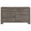 Commode 6 tiroirs en chêne brun