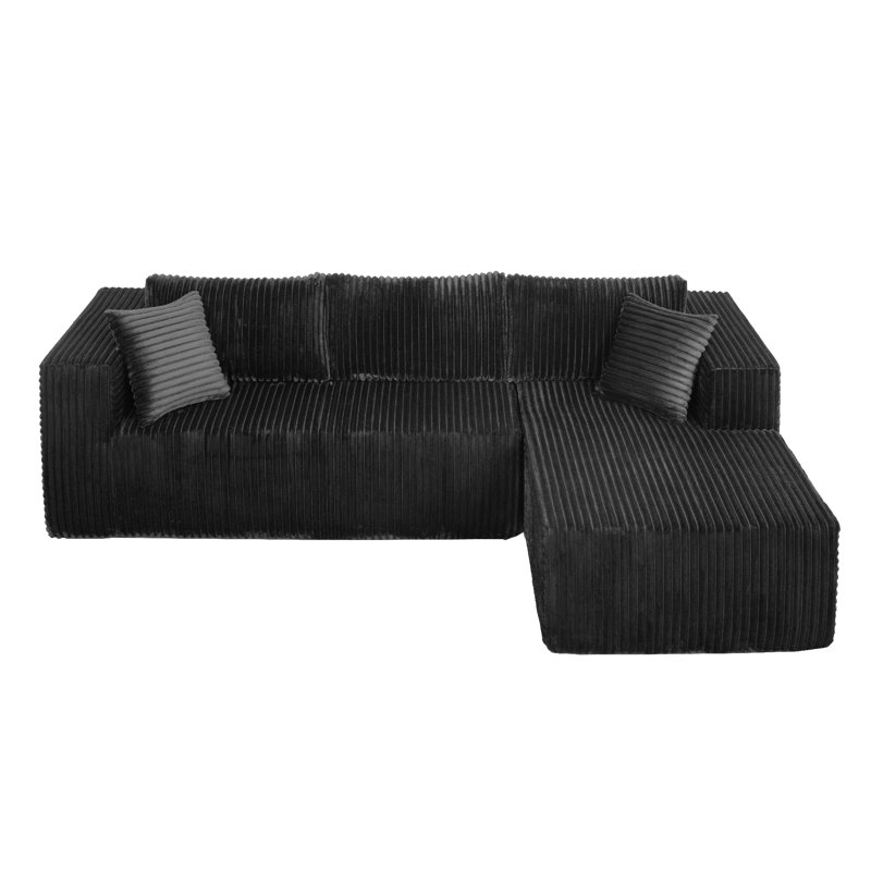 Canapé modulaire Boneless, Noir
