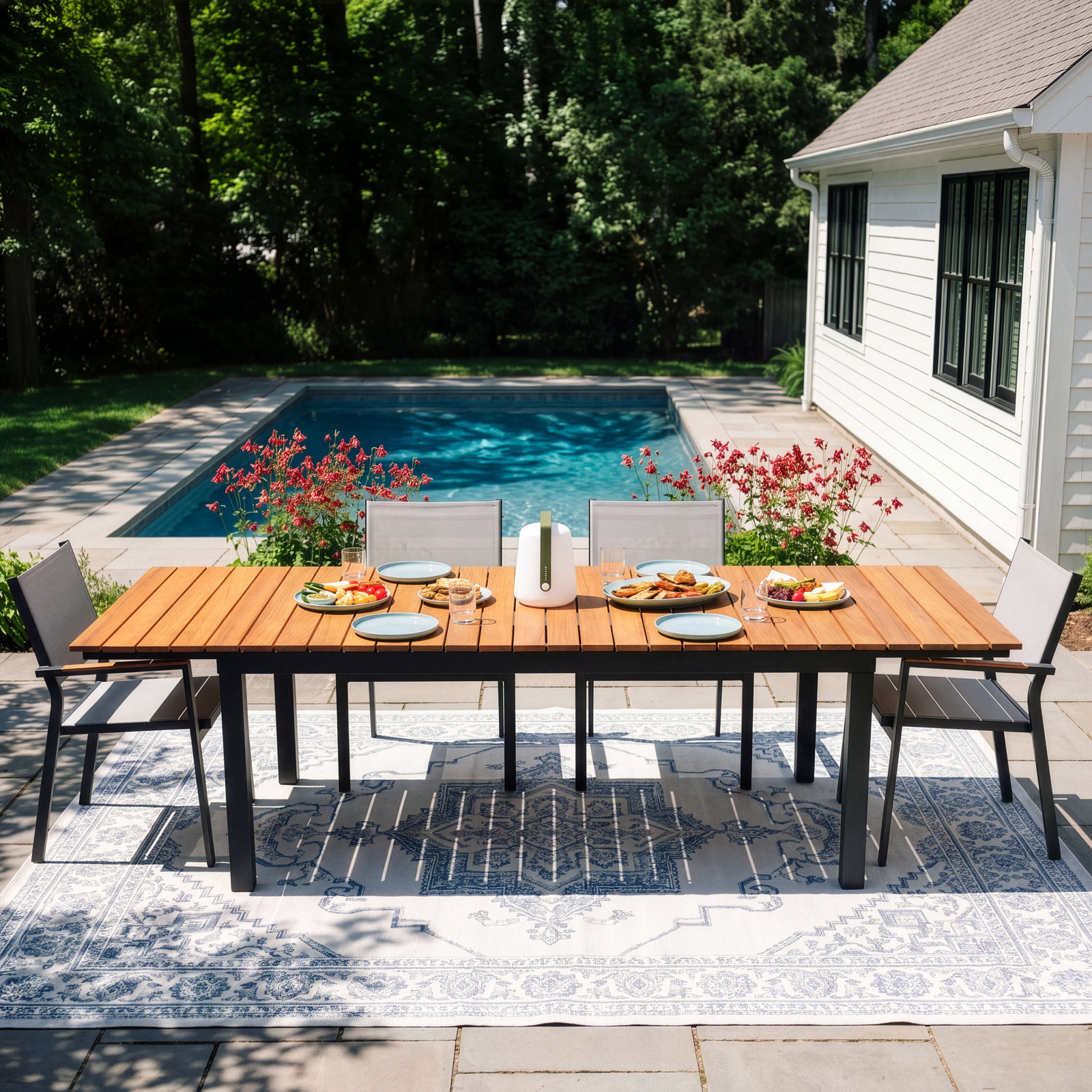 Xola 83" Extendable Patio Dining Table