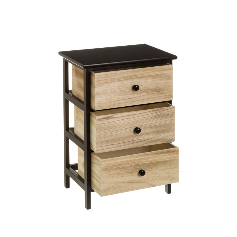 Deidre 40cm W Solid + Manufactured Wood Bedside Table