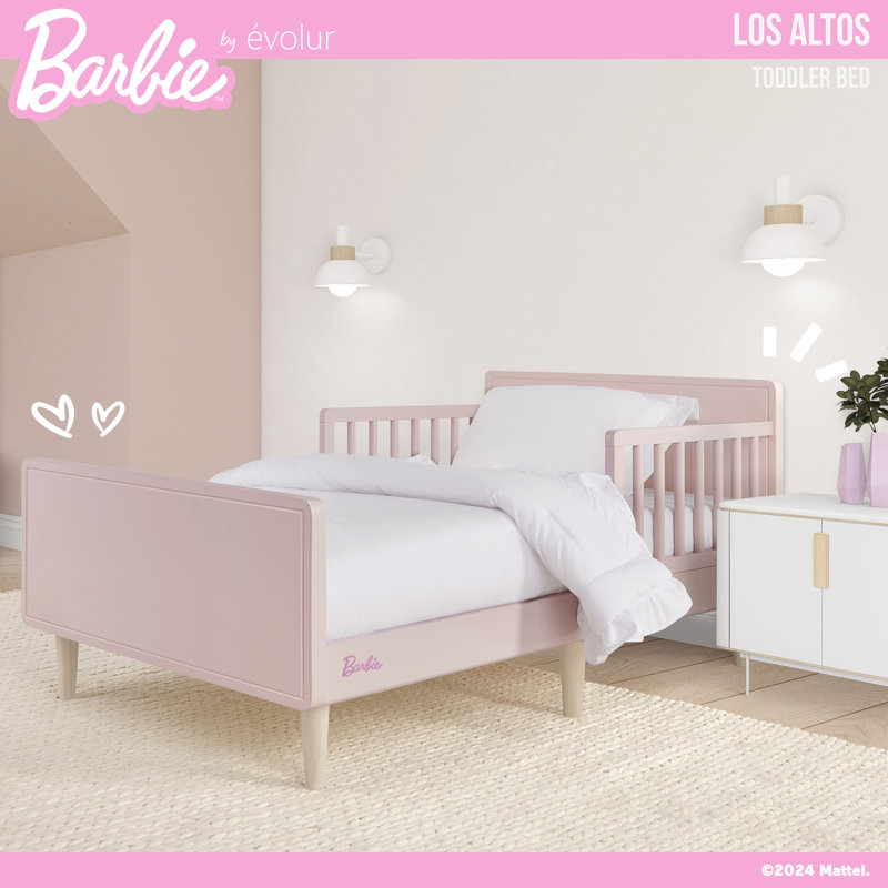 Barbie Los Altos Toddler Bed, Blush Pink