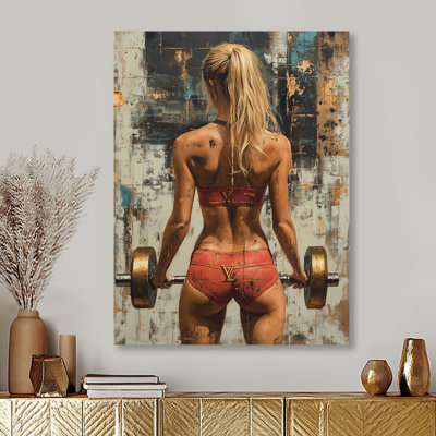Gym Model Woman Lifting The Deadlift II - Fashion Gym Girl Wall Decor