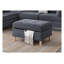 Ensemble de canapé modulaire réversible en chenille gris anthracite 3 pièces avec repose-pieds et coussins décoratifs