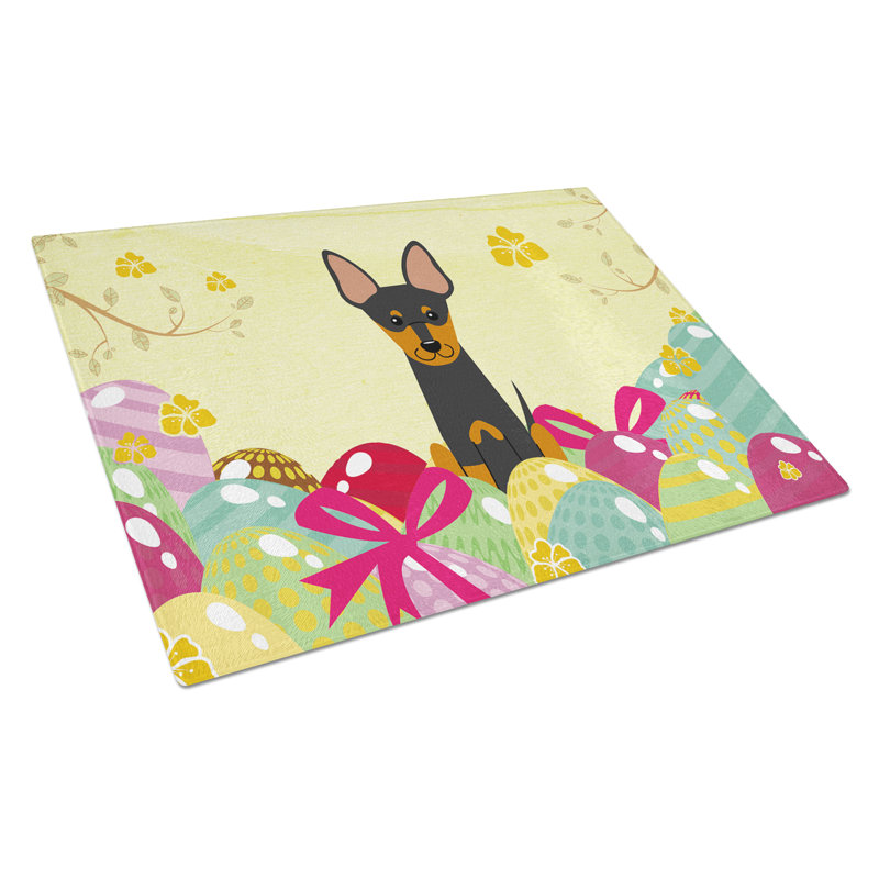 The Holiday Aisle Saroyan Glass English Toy Terrier Cutting Board