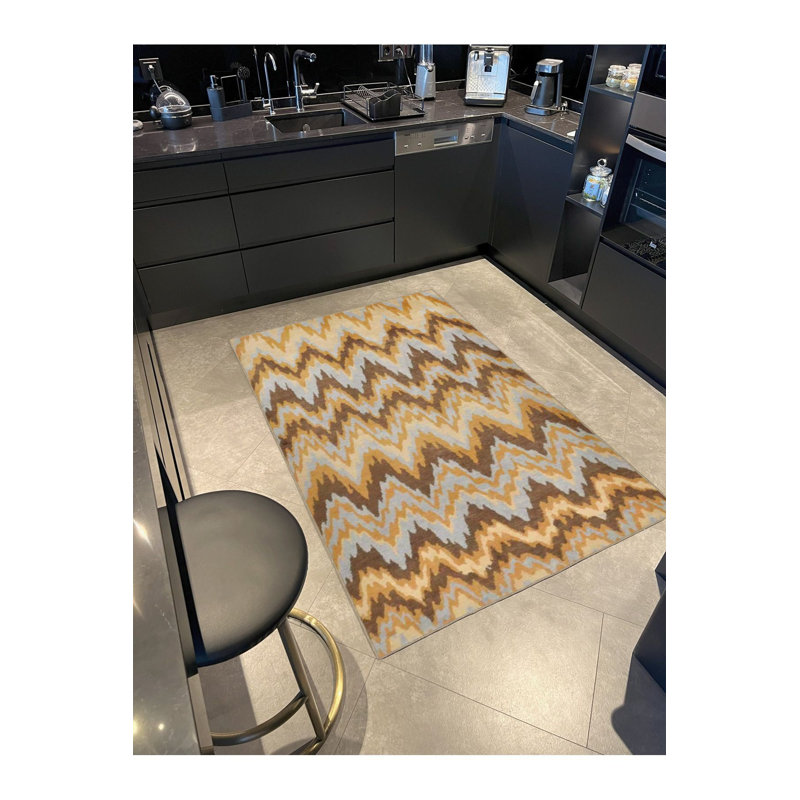 Tapis décoratif moderne lavable à la machine, Rectangle 3 pi 11 po x 5 pi 11 po