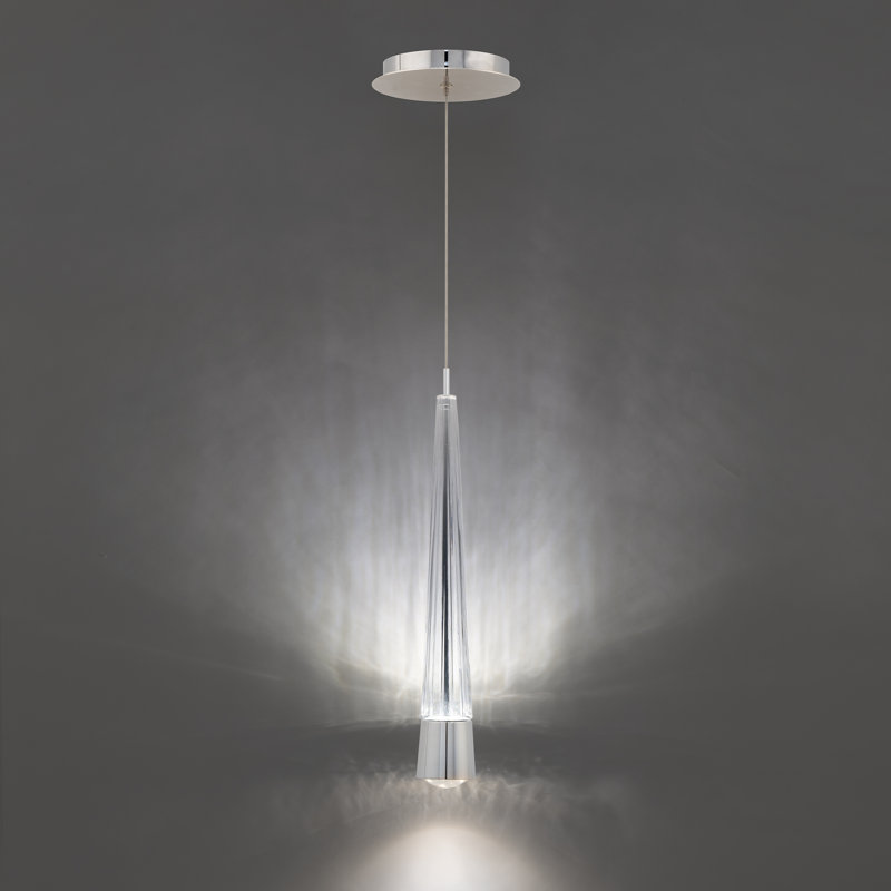 Quill LED Pendant, 3000K, Aged Brass