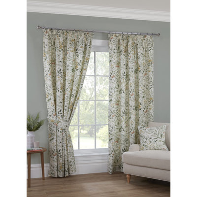 Cotton Blend Room Darkening Curtain Panel Pair