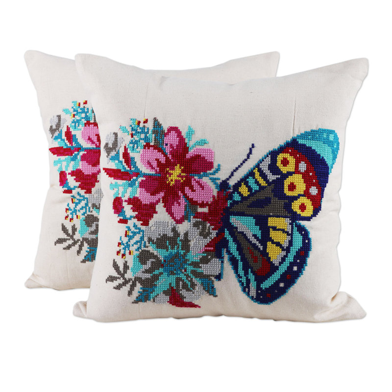 Housse de coussin réversible en coton 