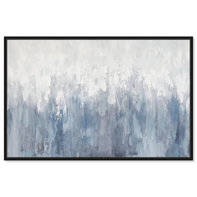 Art Remedy, toile abstraite neutre, H 11 po x l 16 po, Cadre flottant noir