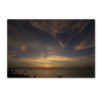 « autre magnifique soleil on lake erie » par kurt shaffer, reproduction de photo sur toile tendue