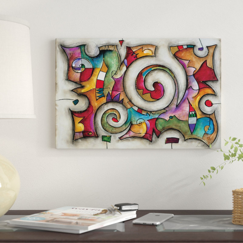 « quadra » par eric waugh, impression sur toile, H 8 po x l 12 po x P 0,75 po, Pas de tapis, Toile tendue