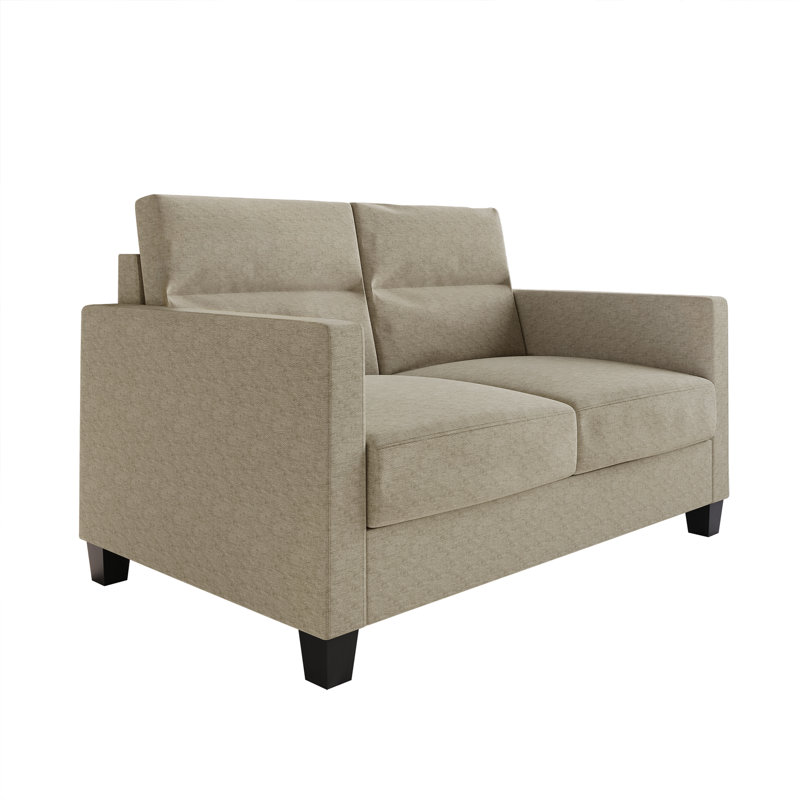 Macy Upholstered Loveseat, Dark Beige