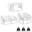 Elvie 5 - Person Patio Conversation Sets with Cushions