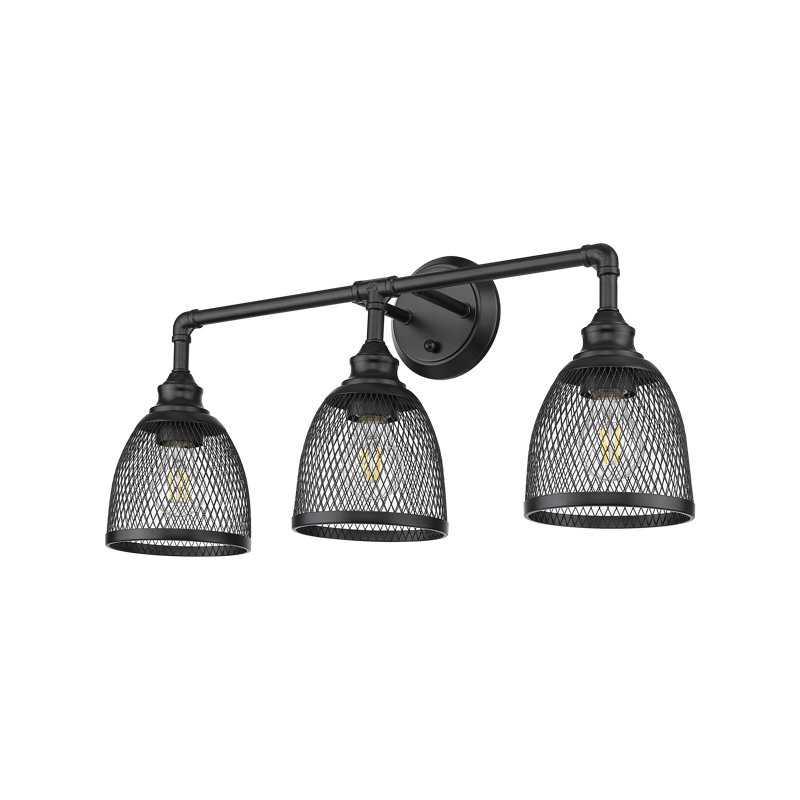 Hallan Dimmable Vanity Light, Black, 3
